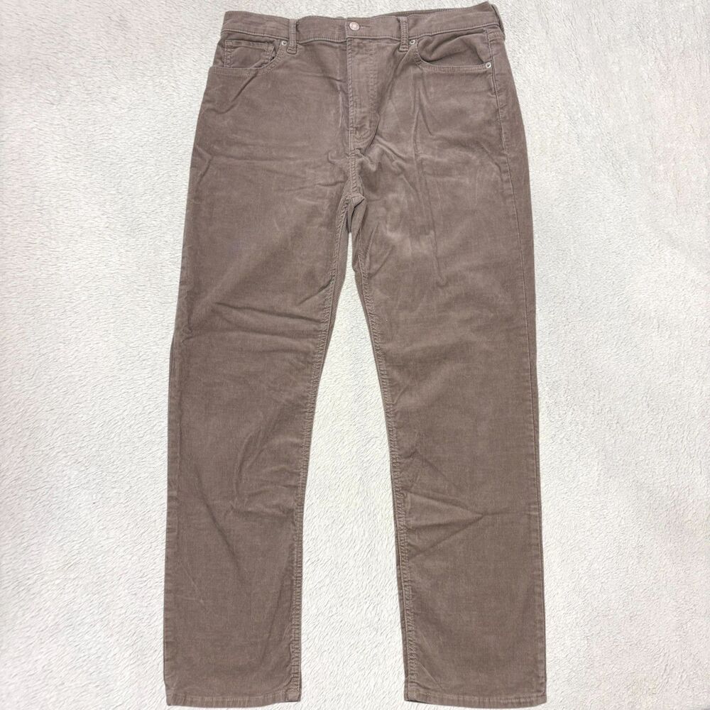 GAP 90s Straight High Rise Corduroy Jeans Womens 33R 34x30 Tan Mom Jeans